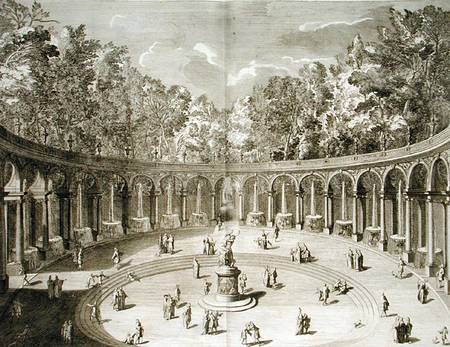 The Colonnade, Versailles, from 'Les Plans, Profils et Elevations des Ville et Chateau de Versailles von F. Delamonce
