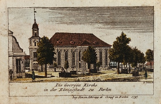 The Church of St. George in Konigsstadt, Berlin von F.A. Calau