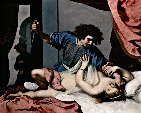 Tarquin and Lucretia (oil on canvas) von Felice Ficherelli