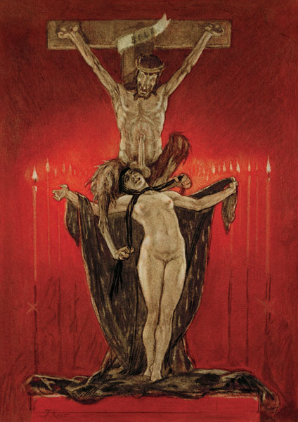 Die Satanisten (Der Kalvarienberg) von Felicien Rops