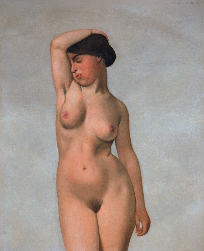 Female nude with raised arm von Felix Vallotton