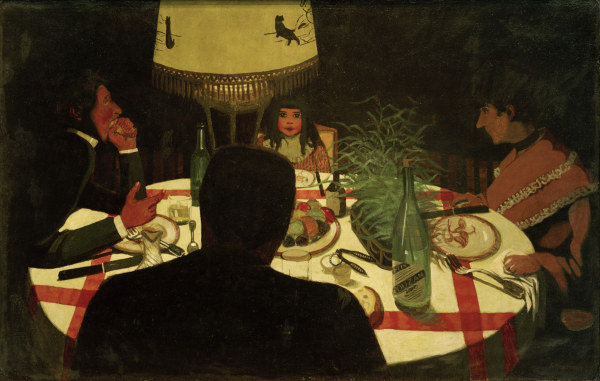 F.Vallotton, The Dinner, Lighting von Felix Vallotton