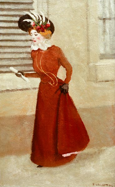 F.Vallotton / Woman w.Plumed Hat / 1895 von Felix Vallotton