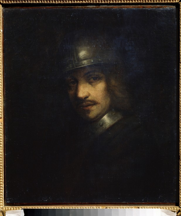 Bildnis eines Mannes mit Helm von Ferdinand Bol