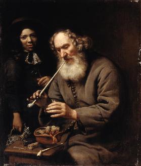 Ein alter Mann mit Tonpfeife 1641