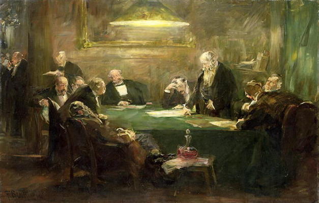 The Meeting of the Board of Directors, 1900 (oil on canvas) von Ferdinand Brutt