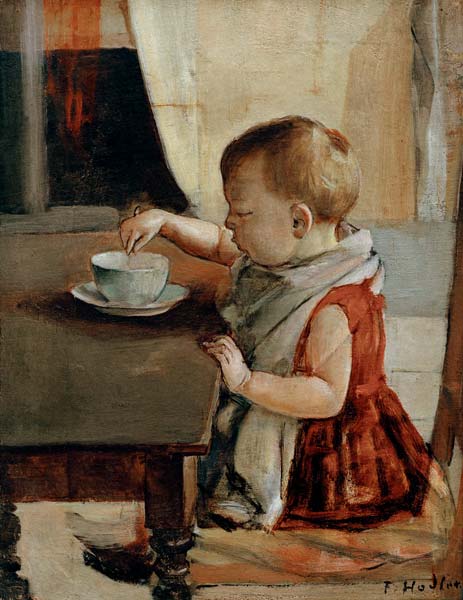 Kind am Tisch von Ferdinand Hodler