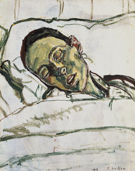 Zur Seite gesunkener Kopf der sterbenden Valentine Godé-Darel von Ferdinand Hodler