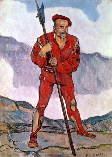 Landsknecht in Rot von Ferdinand Hodler