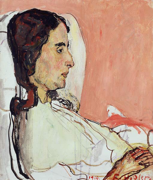 Madame Valentine Gode Darel, Ill, 1914 (oil on canvas) von Ferdinand Hodler