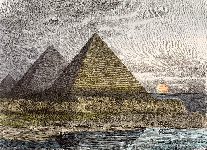 Giseh, Chephrenpyramide von Ferdinand Jagemann