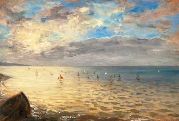 Blick auf das Meer von den Anhöhen bei Dieppe von Ferdinand Victor Eugène Delacroix