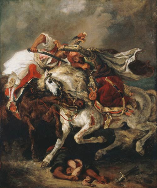 Der Kampf des Giaur mit dem Pascha von Ferdinand Victor Eugène Delacroix