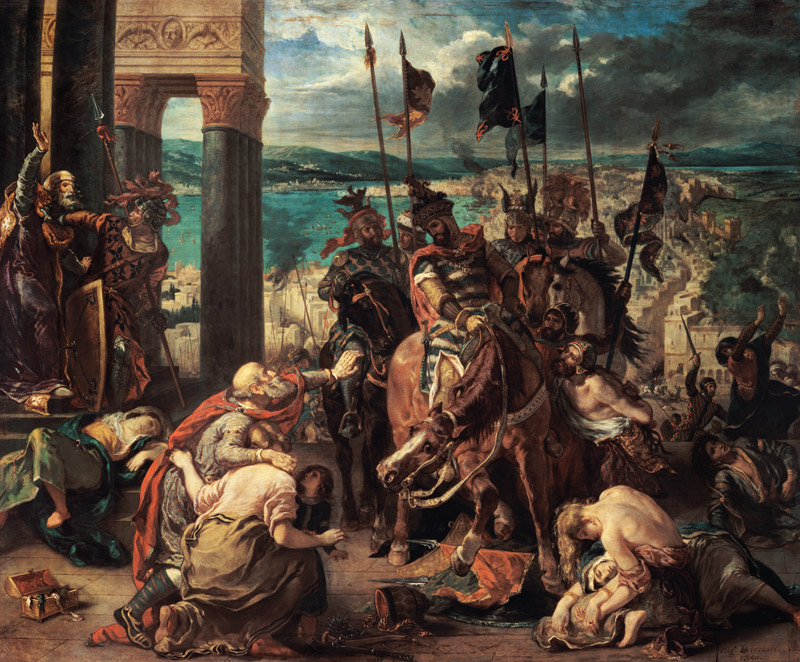 Einzug der Kreuzfahrer in Konstantinopel am 12. April 1204. von Ferdinand Victor Eugène Delacroix