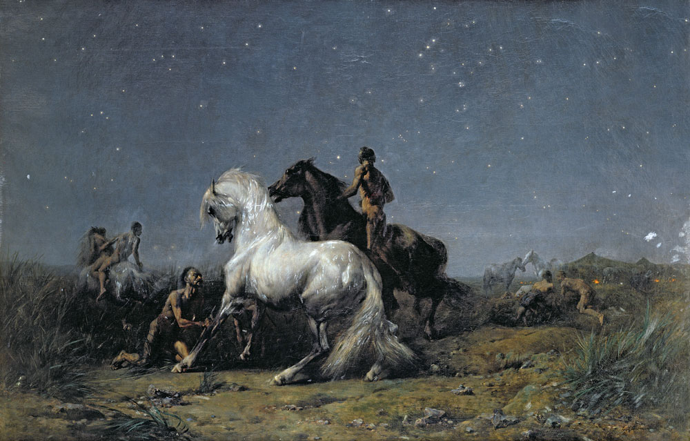 The Horse Thieves von Ferdinand Victor Eugène Delacroix