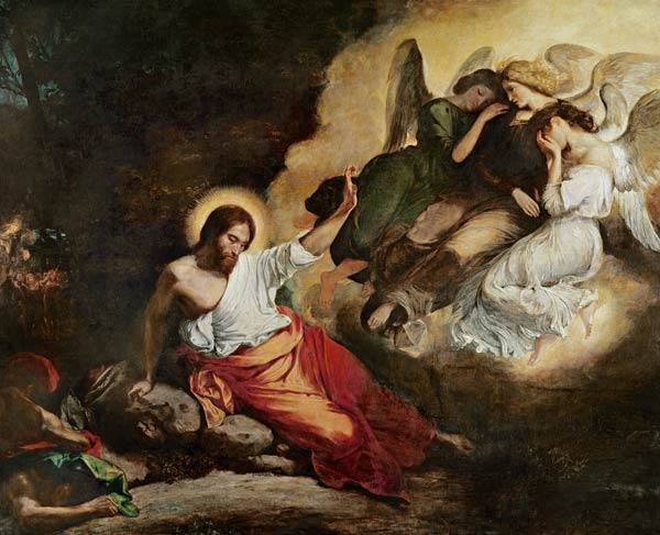 Christus im Ölgarten (Christus am Ölberg) von Ferdinand Victor Eugène Delacroix