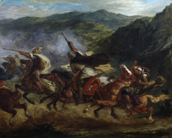 E.Delacroix, Reitende Araber von Ferdinand Victor Eugène Delacroix