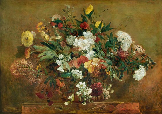 Flowers von Ferdinand Victor Eugène Delacroix
