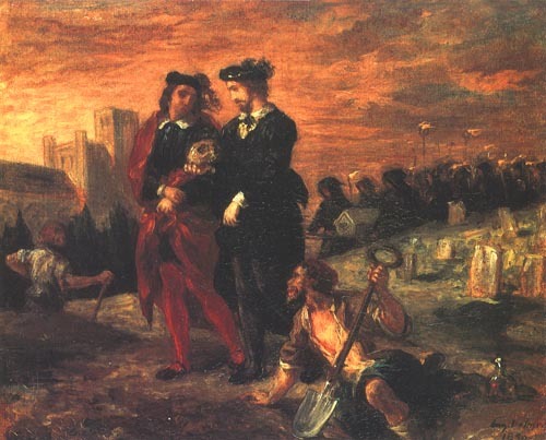Hamlet und Horatio auf dem Friedhof oder Hamlet und die beiden Totengräber von Ferdinand Victor Eugène Delacroix