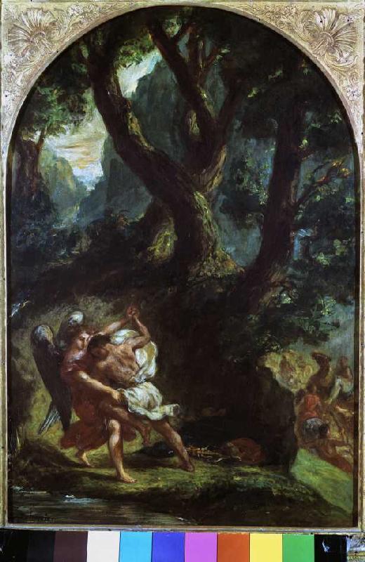 Jakob ringt mit dem Engel von Ferdinand Victor Eugène Delacroix
