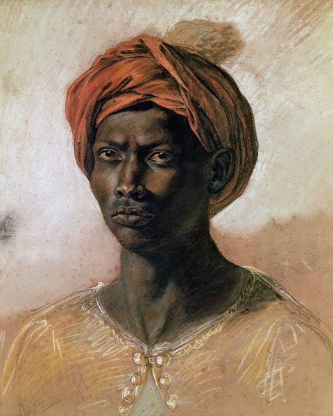 Portrait of a Turk in a Turban, c.1826 von Ferdinand Victor Eugène Delacroix