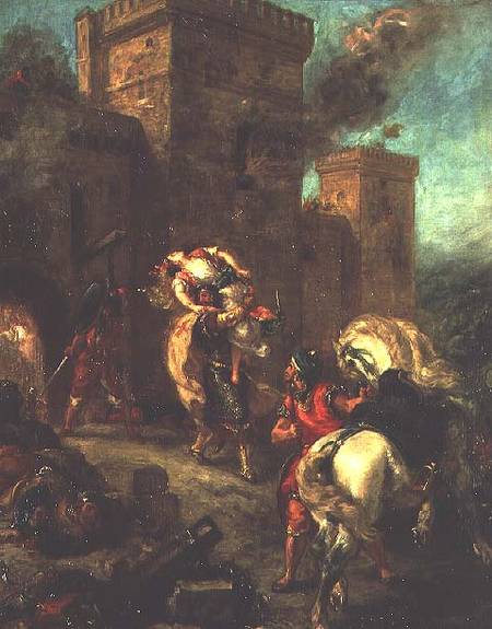 Rebecca Kidnapped by the Templar, Sir Brian de Bois-Guilbert von Ferdinand Victor Eugène Delacroix