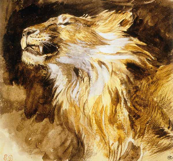 Roaring Lion von Ferdinand Victor Eugène Delacroix