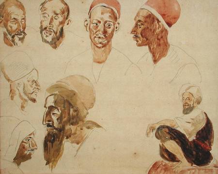 Sketches of Heads von Ferdinand Victor Eugène Delacroix