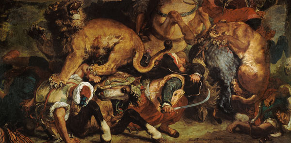 The Lion Hunt von Ferdinand Victor Eugène Delacroix