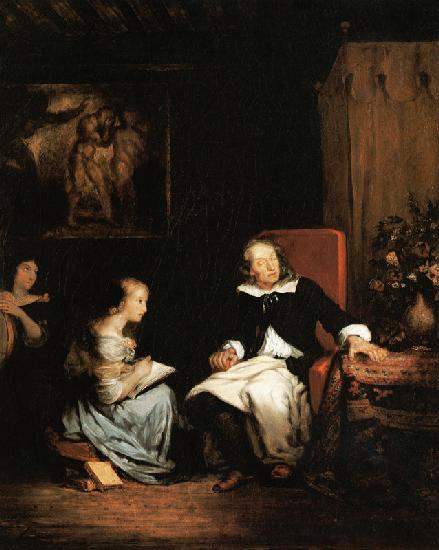 Milton diktiert seinen Töchtern das 'Paradise Lost' 1826