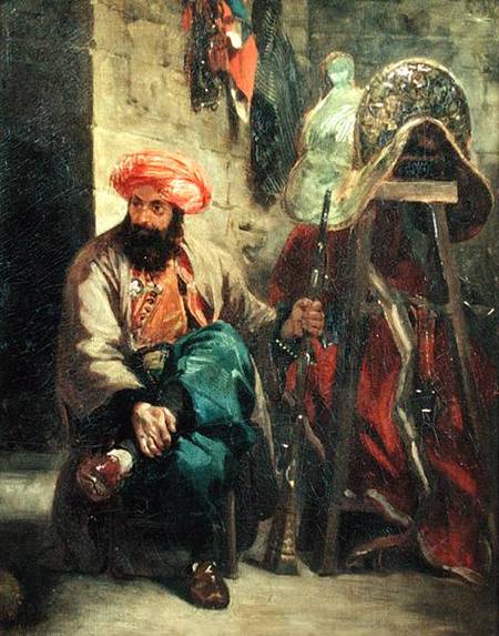 The Turk with a Saddle von Ferdinand Victor Eugène Delacroix