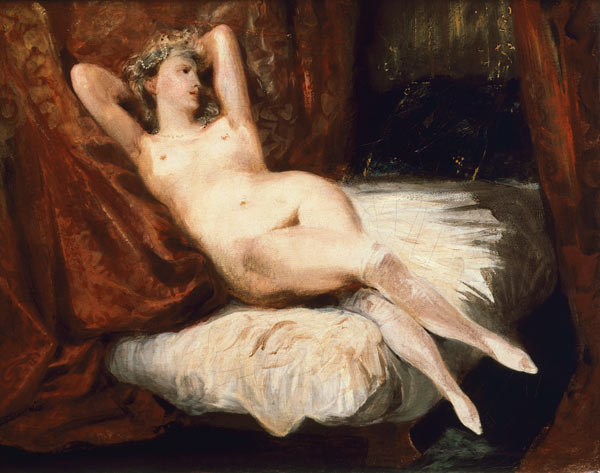 Woman with White Stockings von Ferdinand Victor Eugène Delacroix
