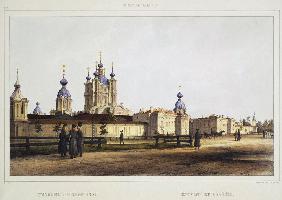 Blick auf das Smolny-Kloster in Sankt Petersburg 1841