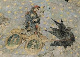 The Chariot of Mercury, detail from the vaulting of the 'Cielo de Salamanca' c.1480-90