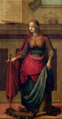St. Catherine of Alexandria (oil on panel) 1877