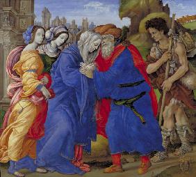 Begegnung Joachims und Annas an der Goldenen Pforte 1497