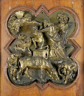The Sacrifice of Isaac, bronze competition relief for the Baptistry Doors, Florence 1401