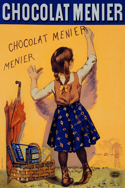 Reproduction of a poster advertising 'Menier' chocolate, 1893 (colour litho) von Firmin Bouisset