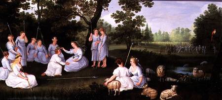 Landscape with Shepherds and Shepherdesses von Flemish School