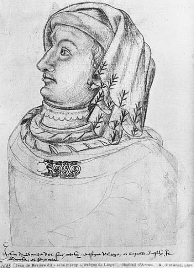 Ms 266 fol.30 John III the Pitiless, Duke of Bavaria-Straubing, from ''The Recueil d''Arras'' von Flemish School