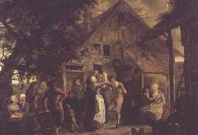 Villagers Merrymaking outside a Farmhouse 1785