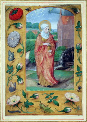 Mary Magdalene, from a Book of Hours, c.1500 (vellum) von Flemish School, (16th century)