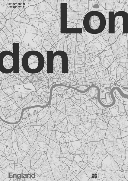 London Minimal Map von Florent Bodart