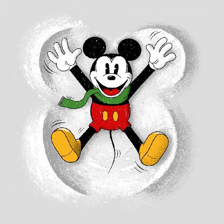 Mickey im Schnee