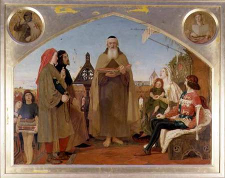 John Wycliffe reading his translation of the Bible to John of Gaunt von Ford Madox Brown