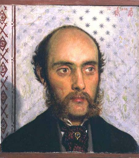 Portrait of William Michael Rossetti (1829-1919) by Lamplight von Ford Madox Brown