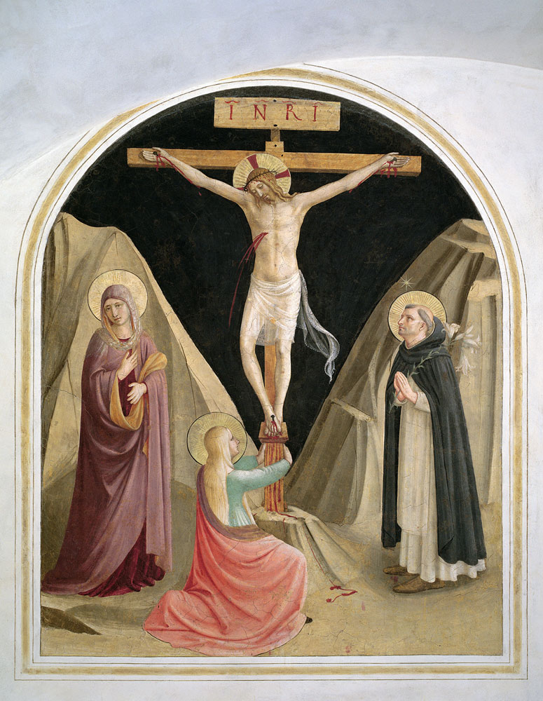 Crucifixion with St. Dominic, from cell 25 von Fra Beato Angelico