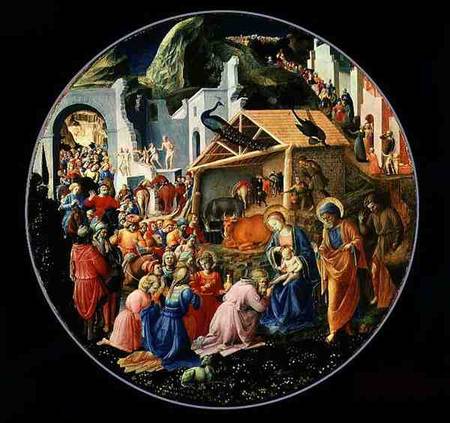 Adoration of the Magi (with Filippo Lippi) von Fra Beato Angelico