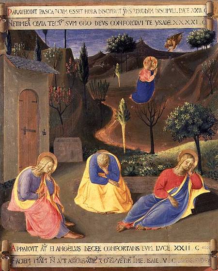 The Agony in the Garden, detail from panel three of the Silver Treasury of Santissima Annunziata von Fra Beato Angelico