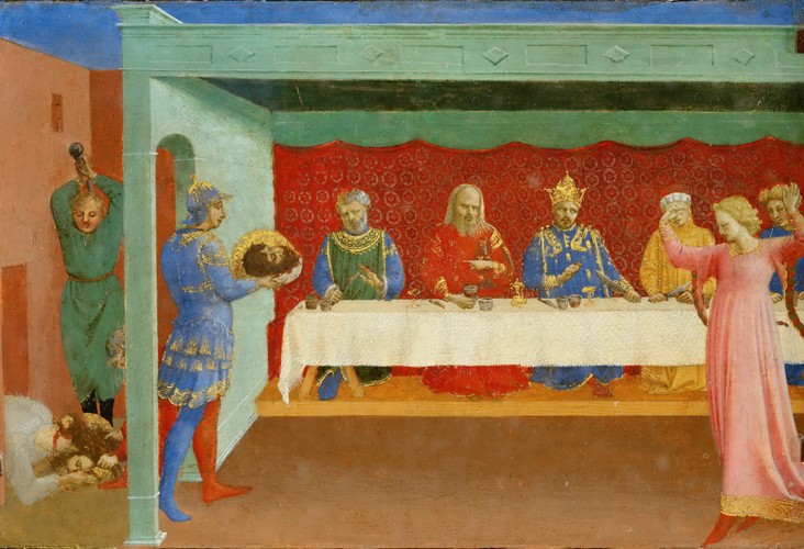 Die Enthauptung Johannes des Täufers und Gastmahl des Herodes von Fra Beato Angelico